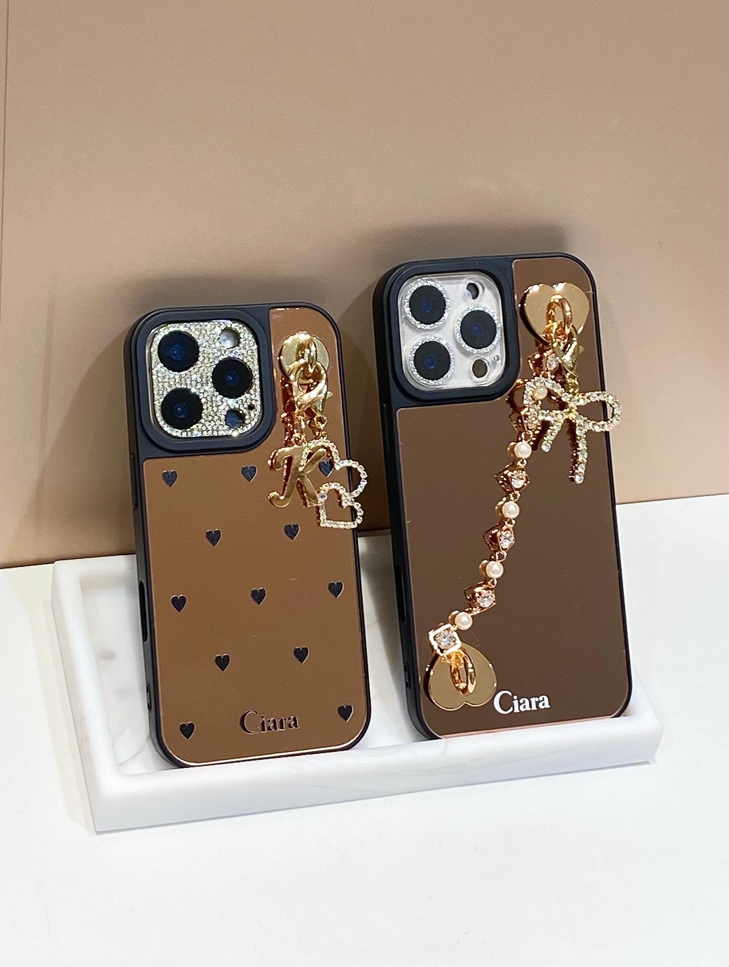 ピンクミラーケースカスタム