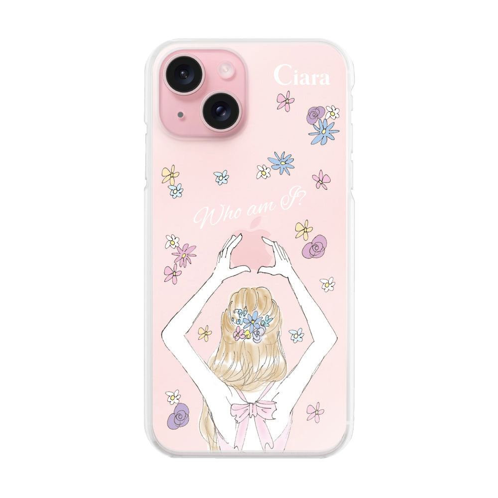 iPhone15 ハイブリッド クリアケース バックショット ピンク
