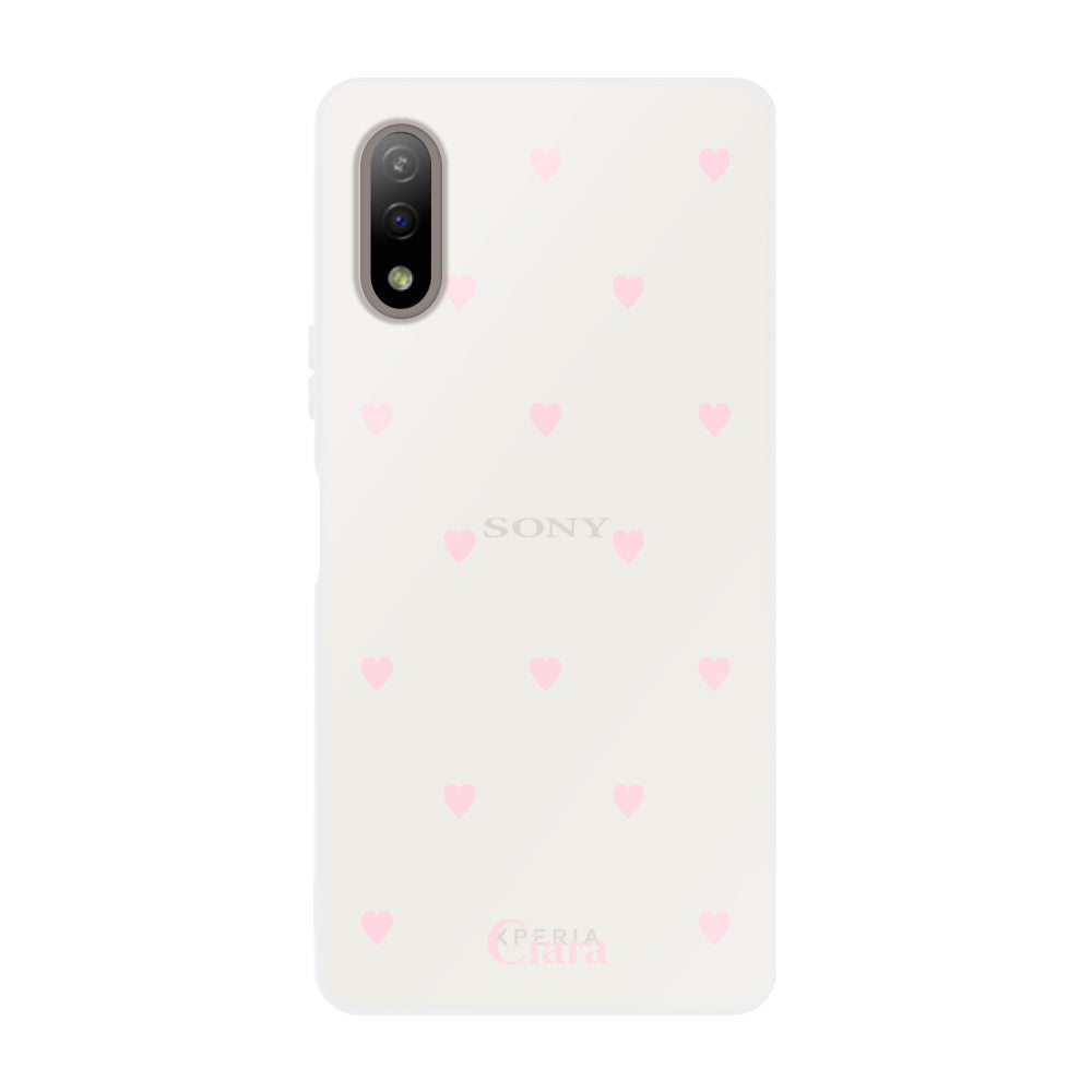 XperiaACEⅡ クリアケース スウィートハート ピンク