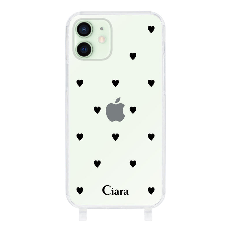 iPhoneケース ストラップクリアケース スウィートハート