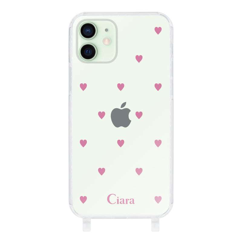 iPhoneケース ストラップクリアケース スウィートハート