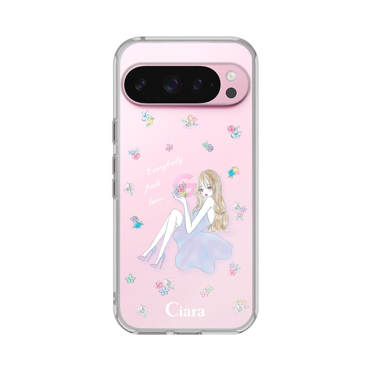 GooglePixel9/9Pro クリアケース ラベンダーガール クリア