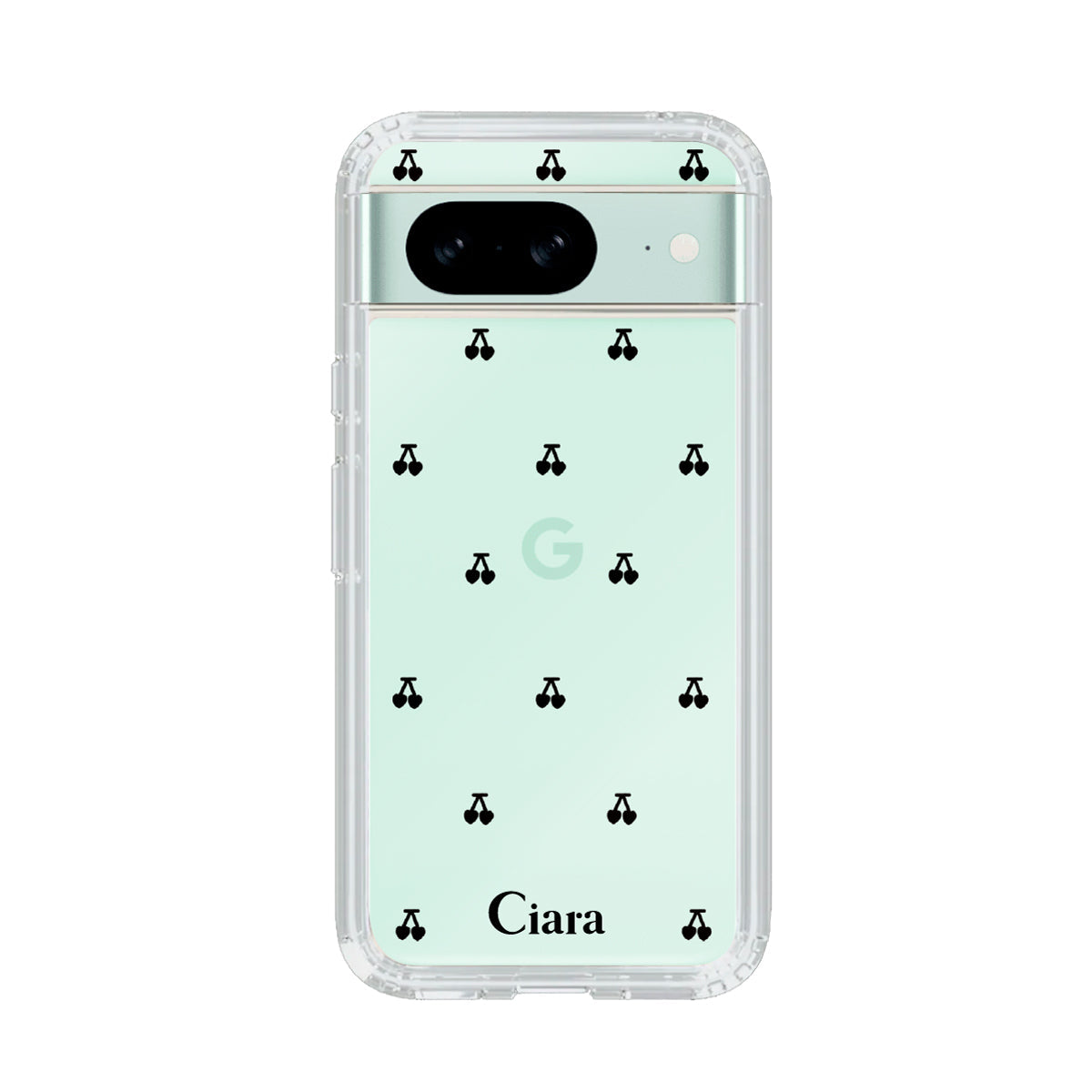 GooglePixel8a クリアケース タイニーチェリー ブラック