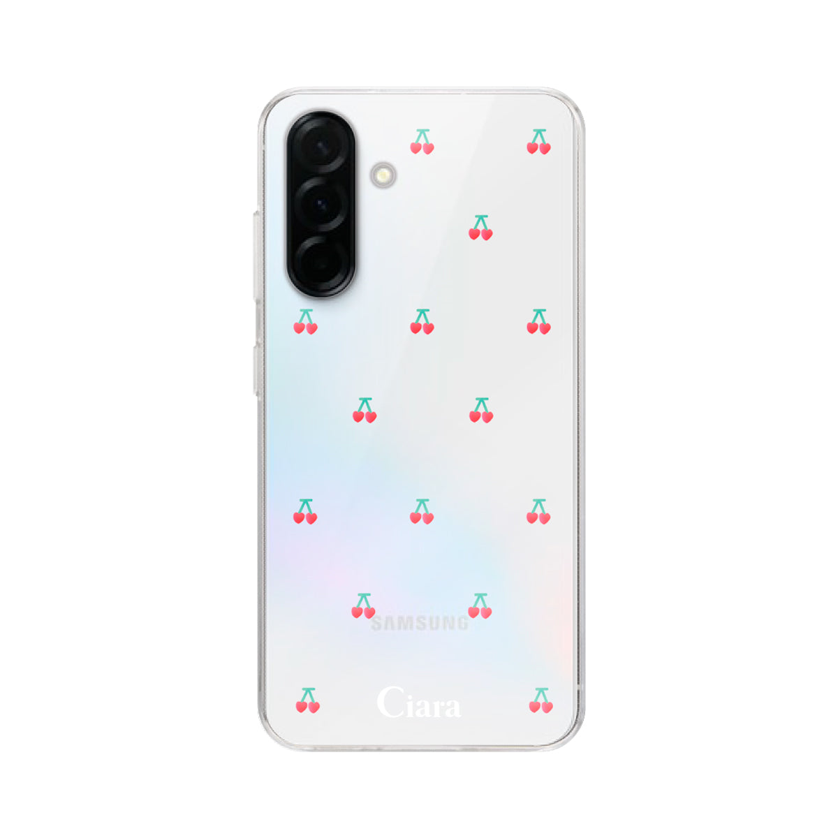 GalaxyA36 クリアケース タイニーチェリー レッド