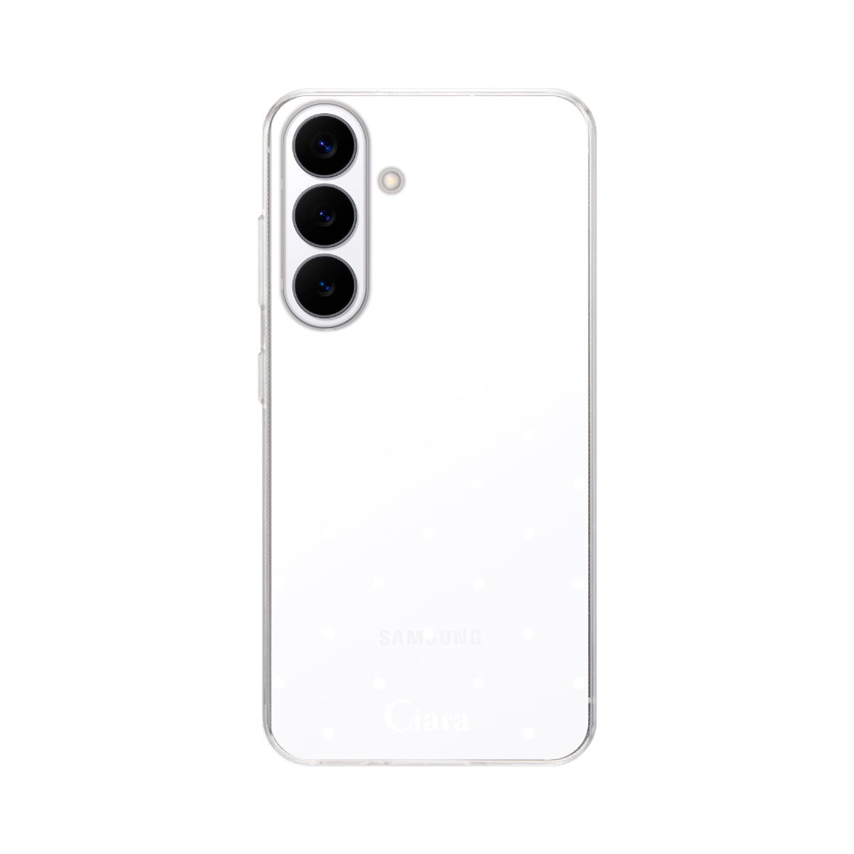 GalaxyS26 クリアケース スウィートドット ホワイト