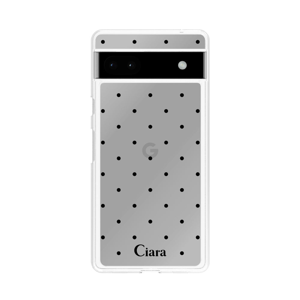 GooglePixel7 クリアケース スウィートドット ブラック