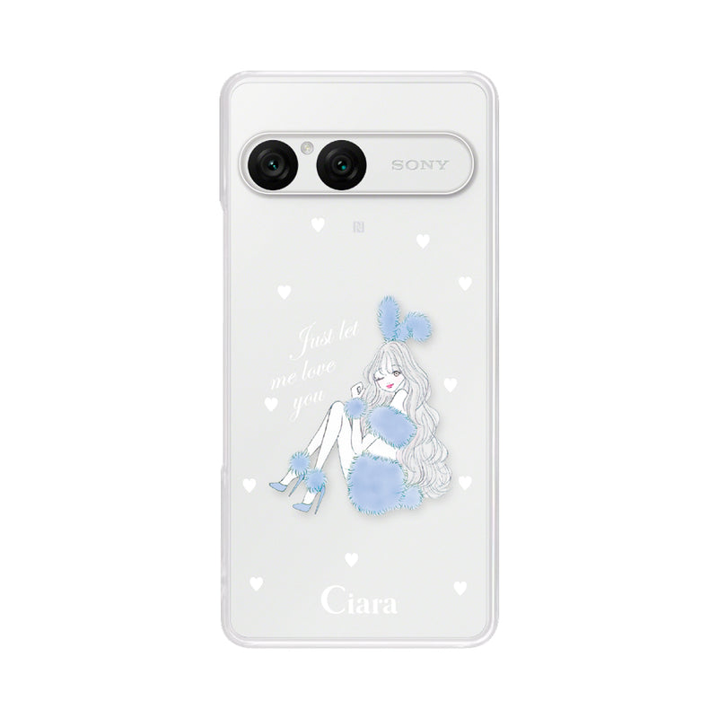 Xperiaケース クリアケース ブルーバニー