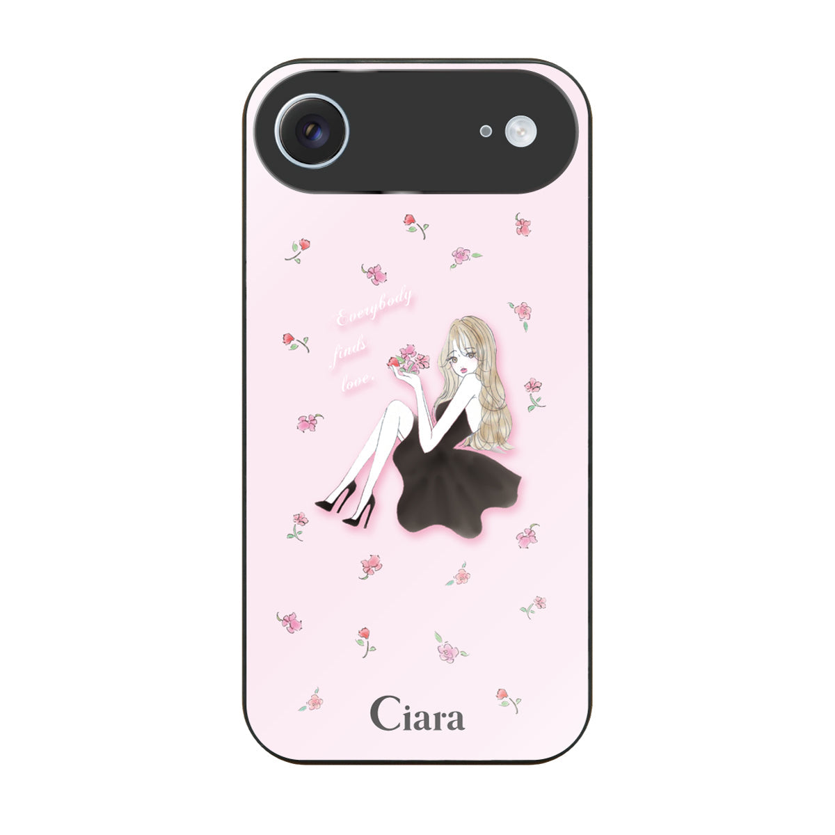 iPhoneAir ガラス 強化ガラスケース ラベンダーブラックガール ピンク