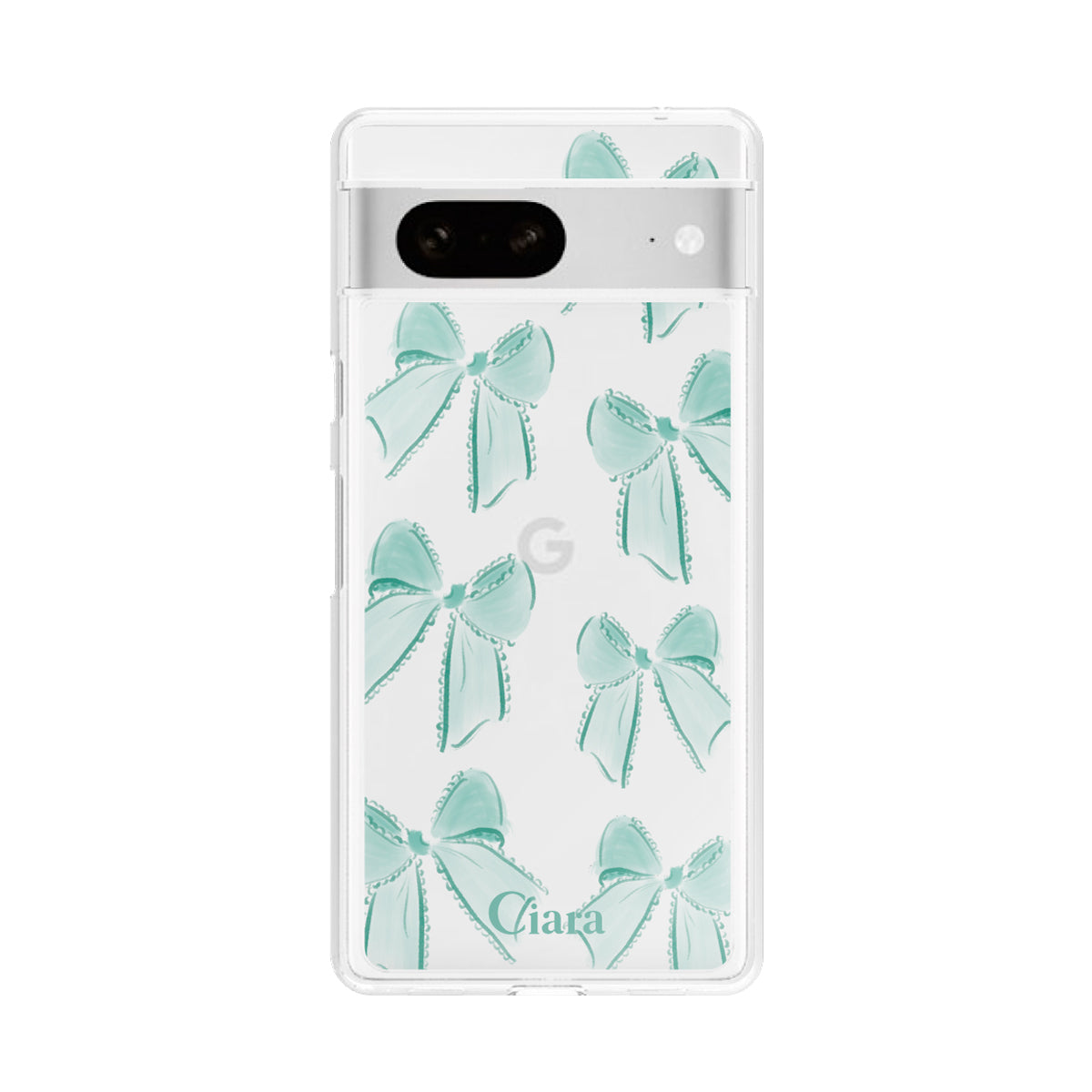 GooglePixel7 クリアケース ウォーターリボン グリーン