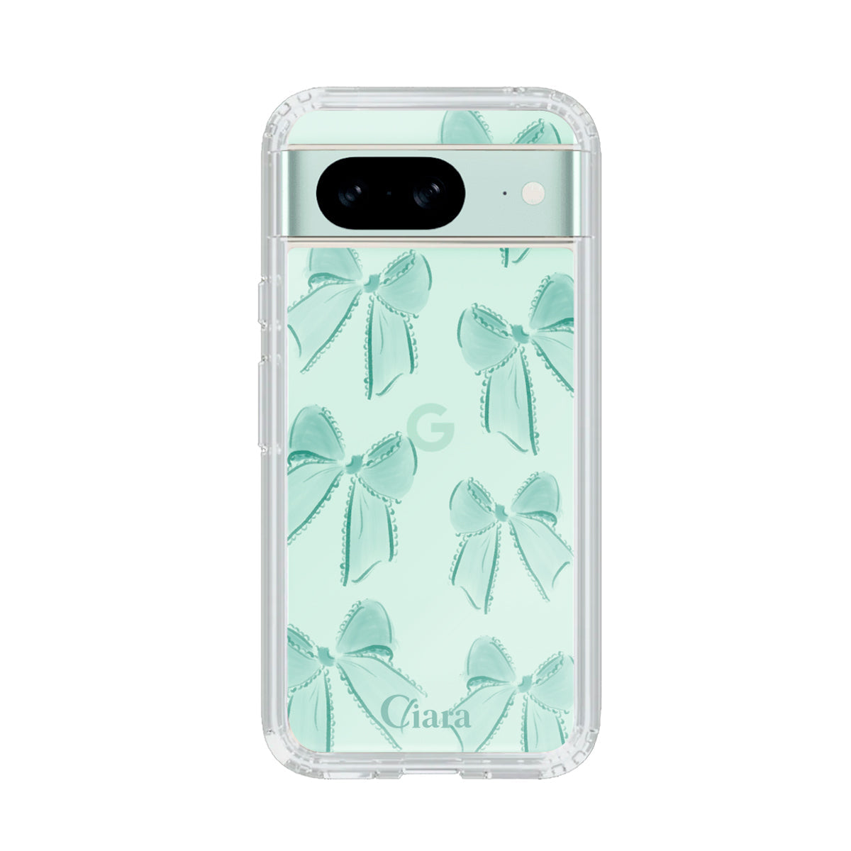 GooglePixel8 クリアケース ウォーターリボン グリーン