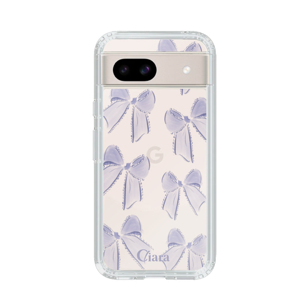 GooglePixel8aケース クリアケース ウォーターリボン パープル