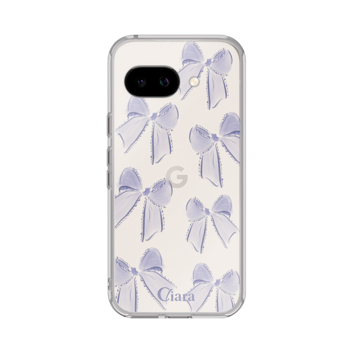 GooglePixel9a クリアケース ウォーターリボン パープル