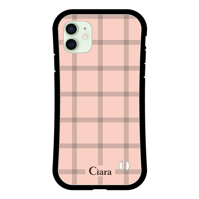 iPhoneケース グリップ 耐衝撃ケース グラフチェック