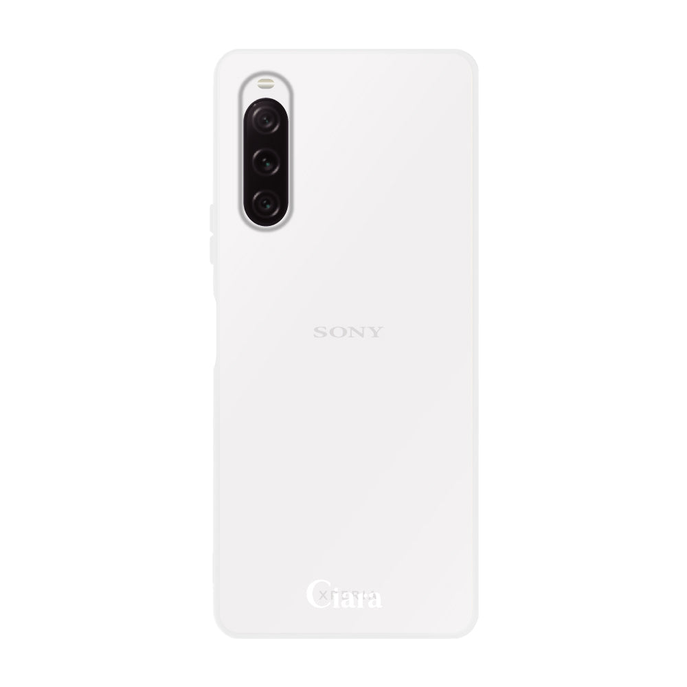 Xperia5Ⅳ クリアケース ロゴ ホワイト