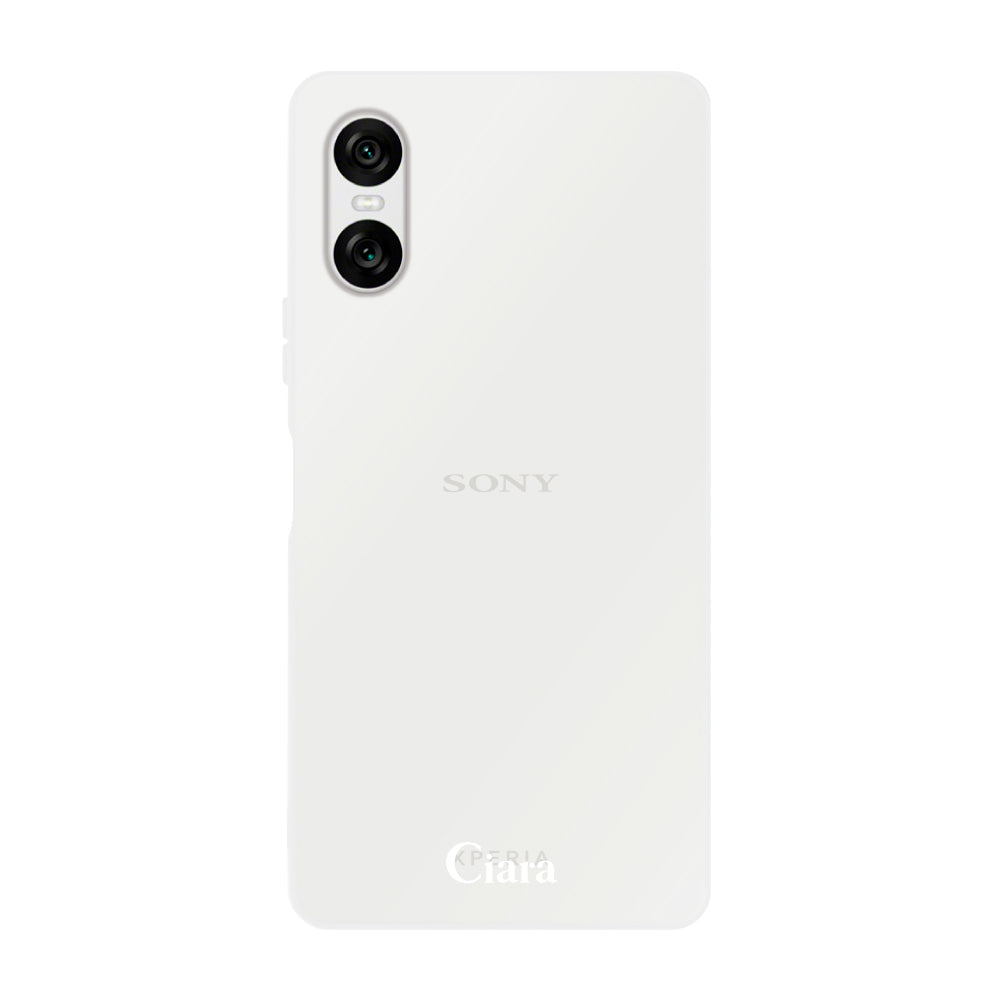 Xperia10VI クリアケース ロゴ ホワイト