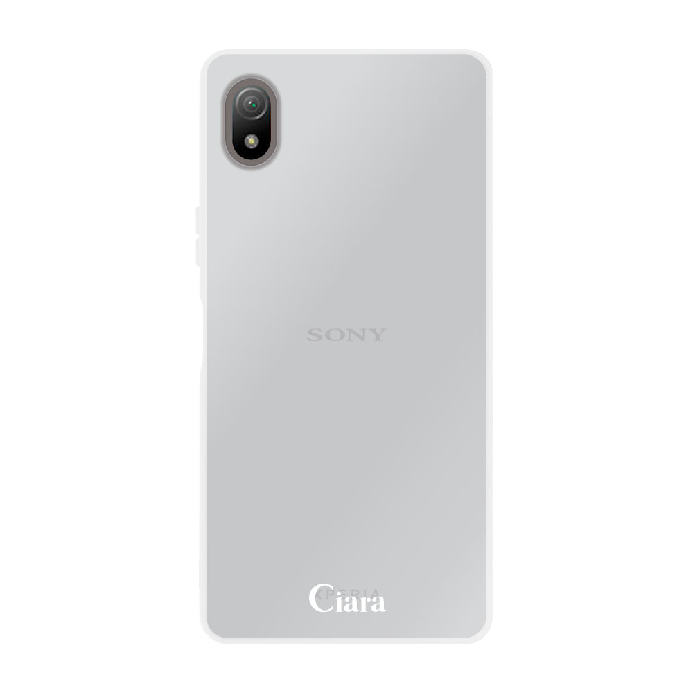 Xperia10Ⅳ クリアケース ロゴ ホワイト