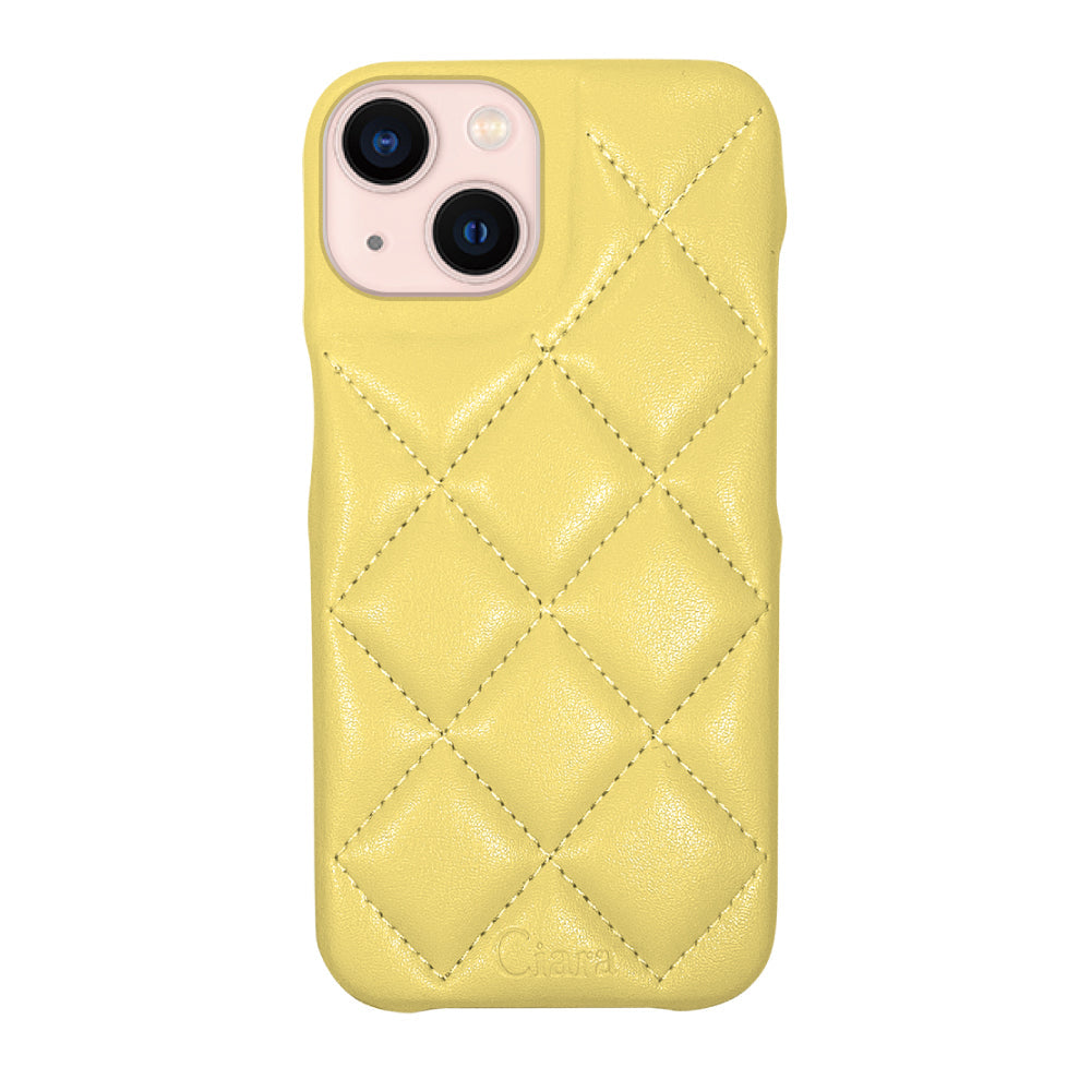 iPhoneケース キルティングPU レザーケース ロゴ