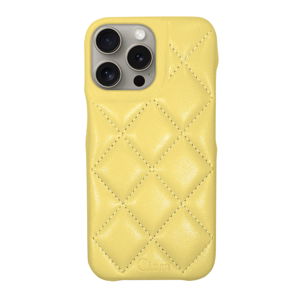 iPhoneケース キルティングPU レザーケース ロゴ