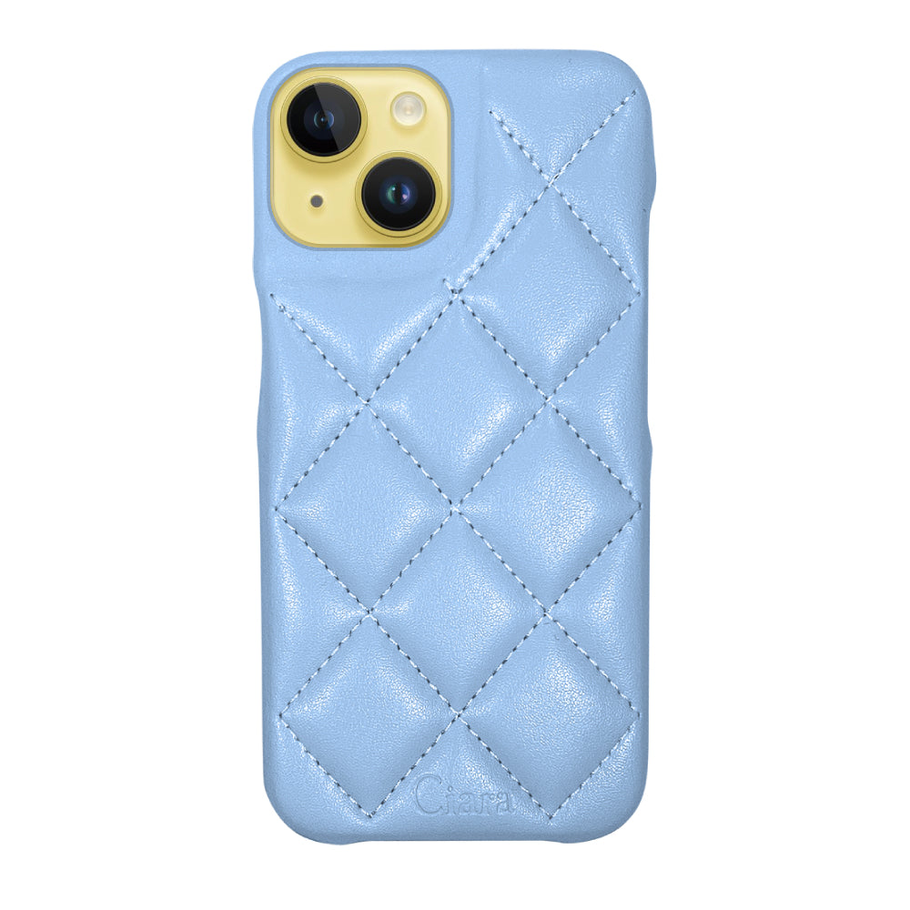 iPhoneケース キルティングPU レザーケース ロゴ
