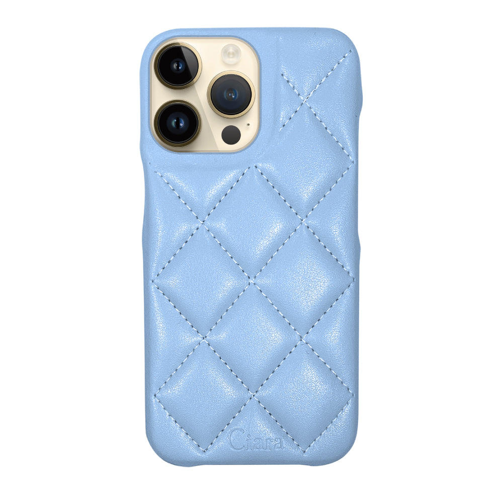 iPhoneケース キルティングPU レザーケース ロゴ