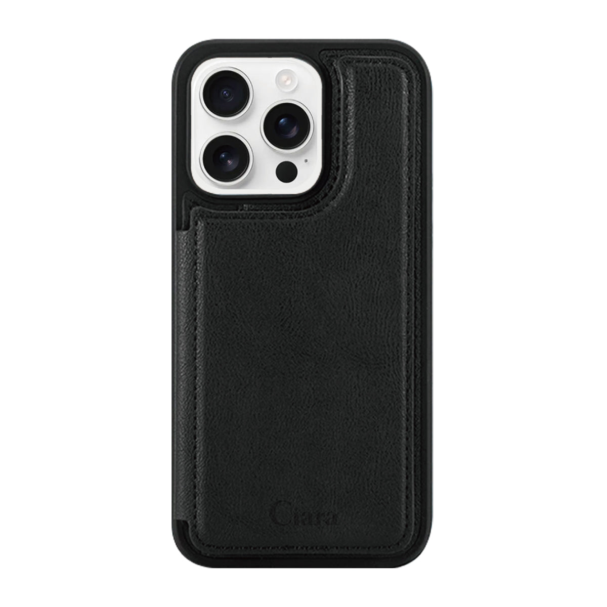 iPhoneケース カード収納付きバックフリップ手帳型ケース ロゴ