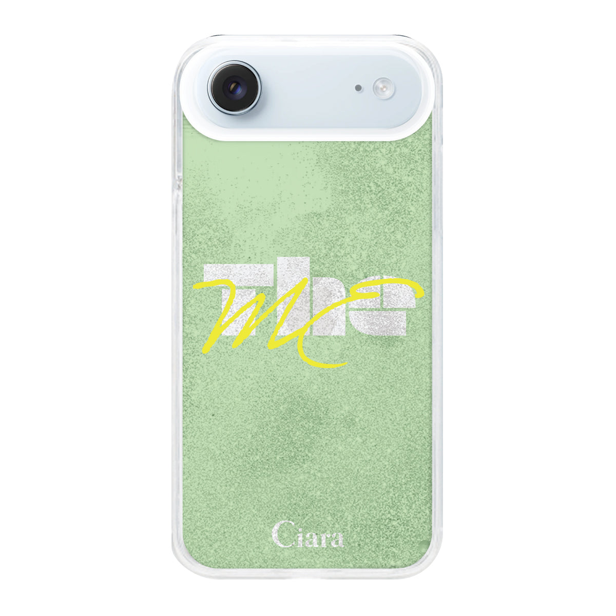 iPhoneAir グリッター オイルクリアケース テーマ グリーン