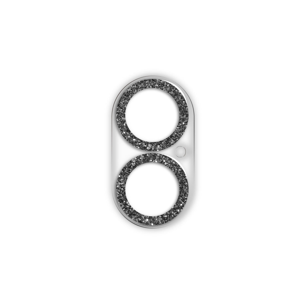 iPhone16/16Plus スマホアクセサリー カメラカバー クリアラメカメラレンズフィルム クリアブラック