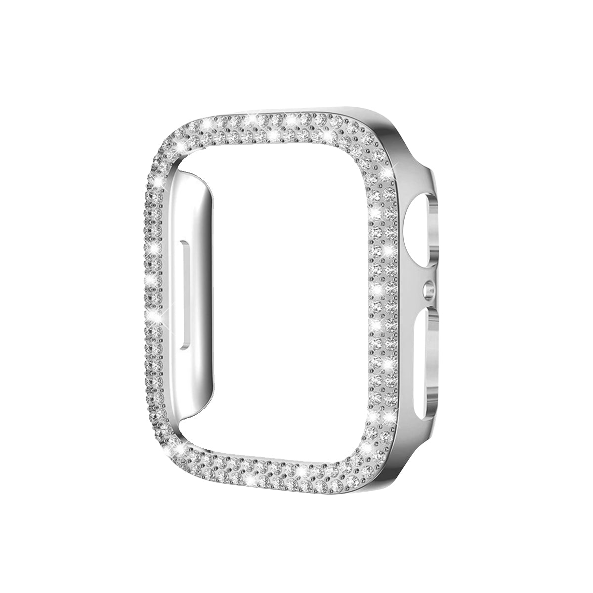 45mm 2連ビジューアップルウォッチカバー シルバー