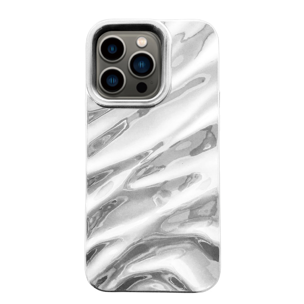 iPhone13Pro ウェーブフォーム TPUケース プティ シルバー