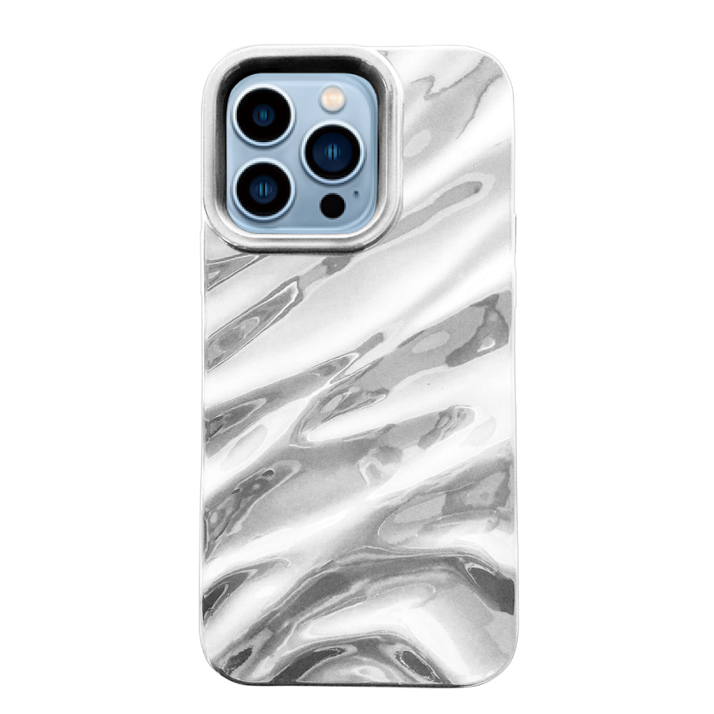 iPhone13ProMax ウェーブフォーム TPUケース プティ シルバー