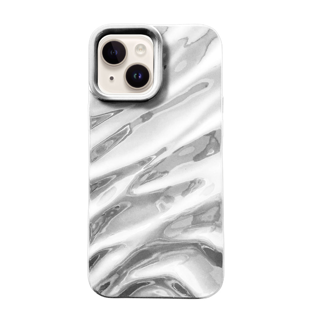 iPhone14/13 ウェーブフォーム TPUケース プティ シルバー