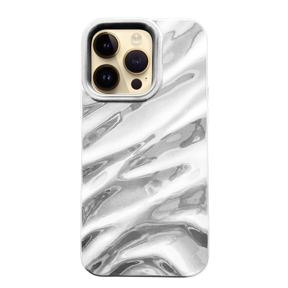 iPhone14Pro ウェーブフォーム TPUケース プティ シルバー