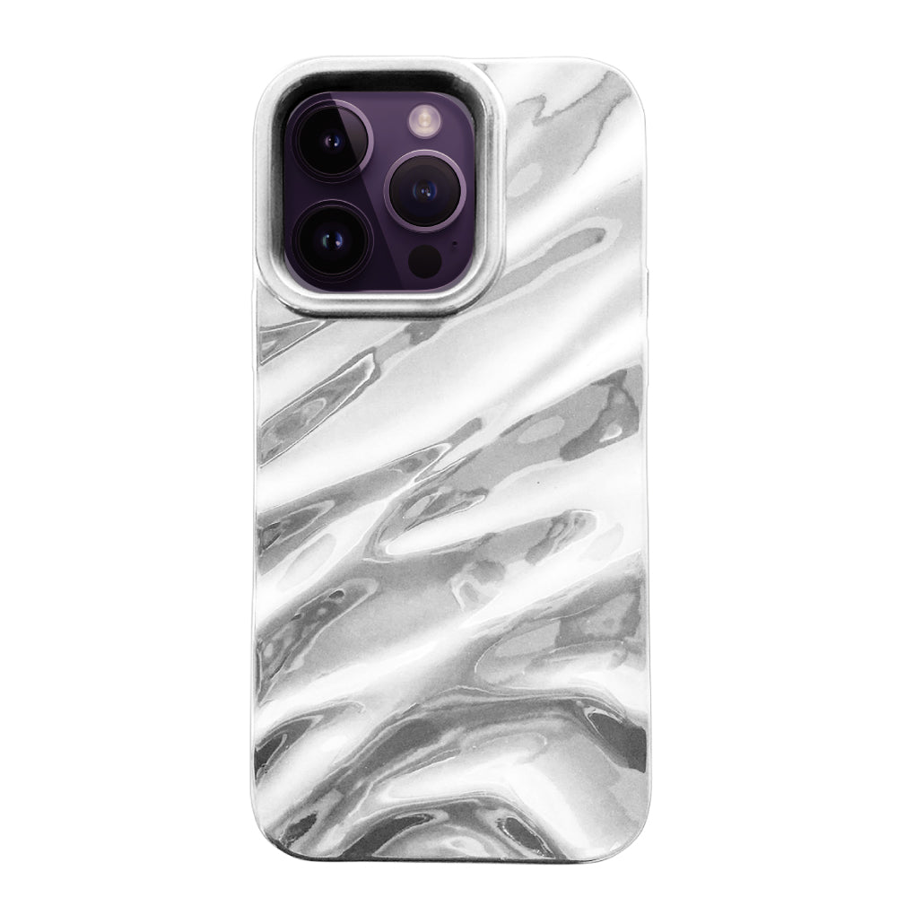 iPhone14ProMax ウェーブフォーム TPUケース プティ シルバー