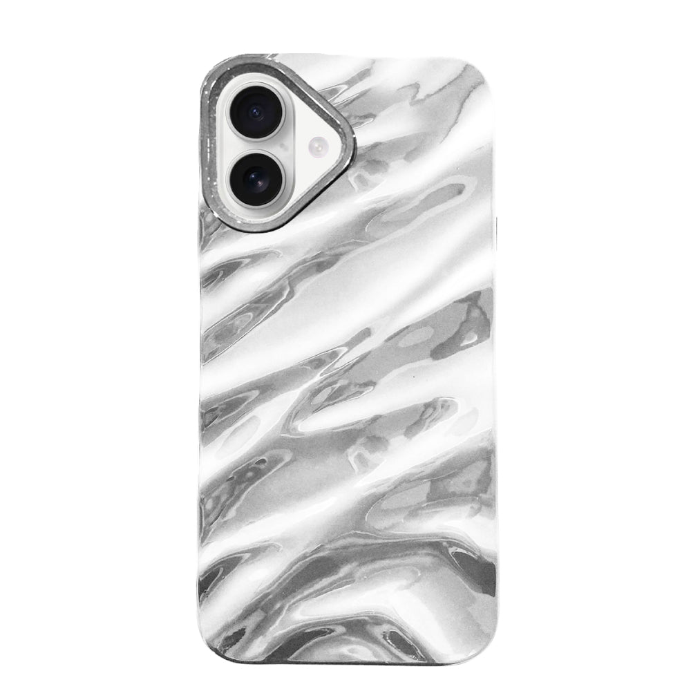 iPhone16 ウェーブフォーム TPUケース プティ シルバー