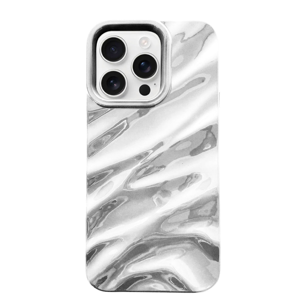 iPhone16ProMax ウェーブフォーム TPUケース プティ シルバー