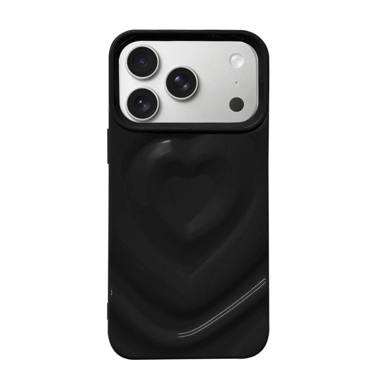 iPhone17Pro ハートウェーブフォーム TPUケース プティ ブラック