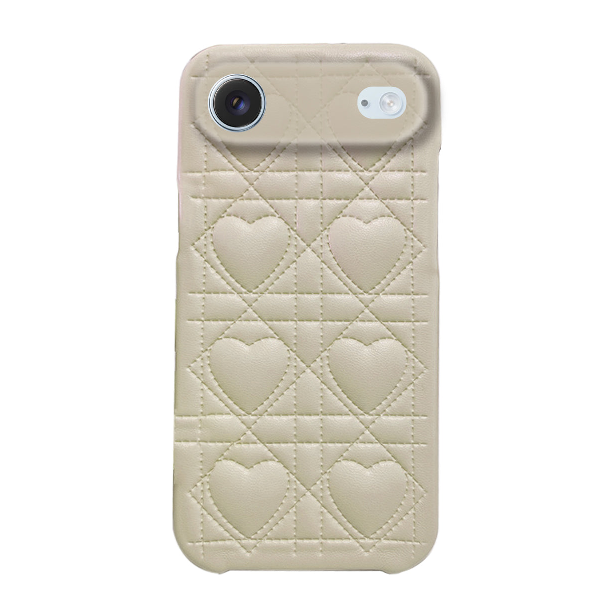 iPhoneAir ハートキルティングPU レザーケース プティ ホワイト