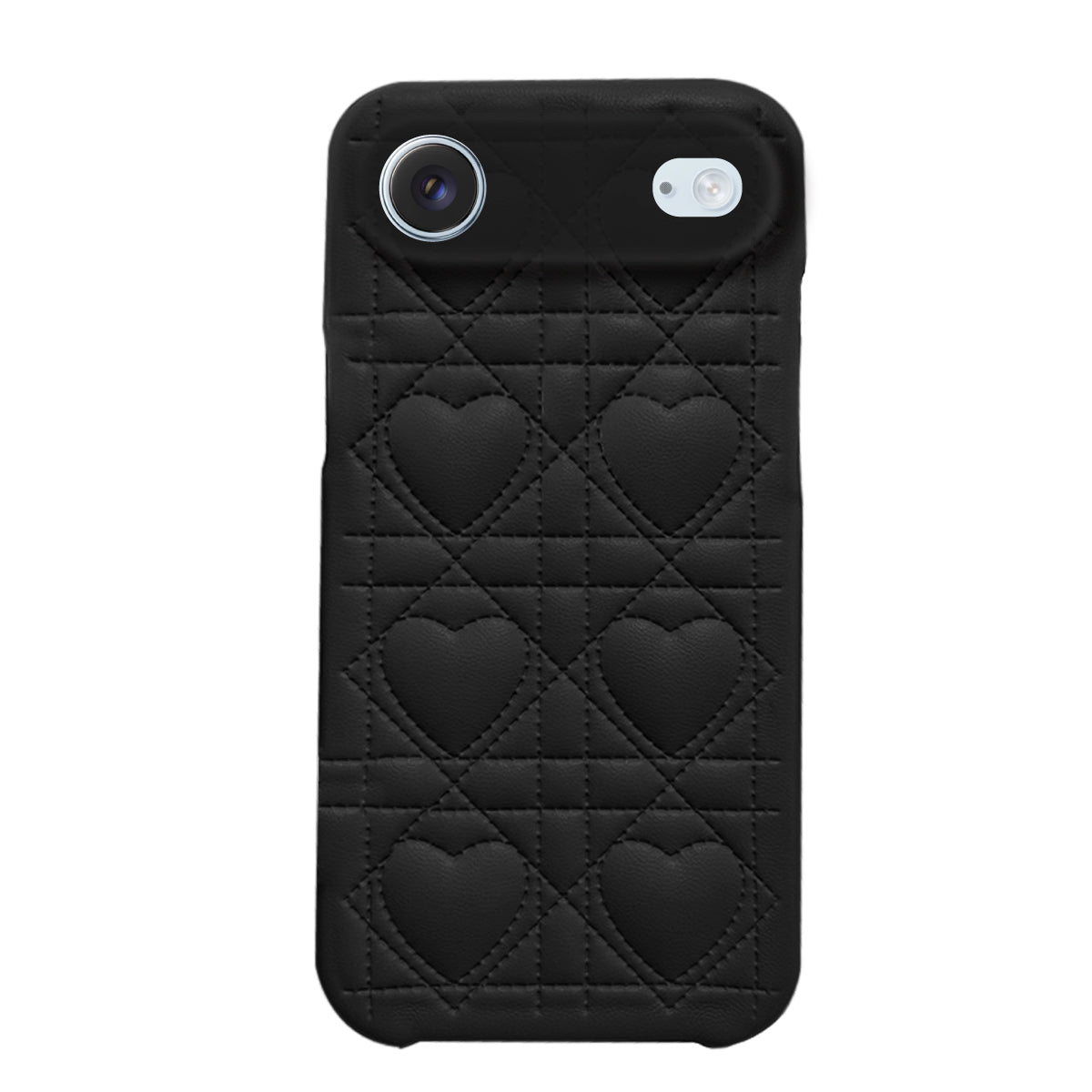 iPhoneAir ハートキルティングPU レザーケース プティ ブラック