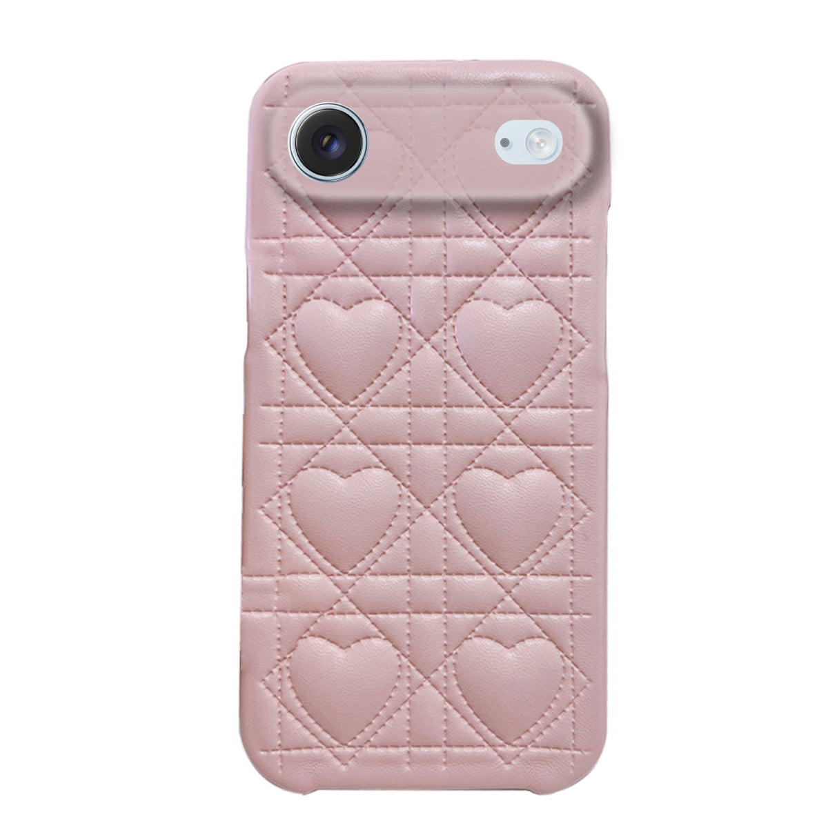 iPhoneAir ハートキルティングPU レザーケース プティ ピンク