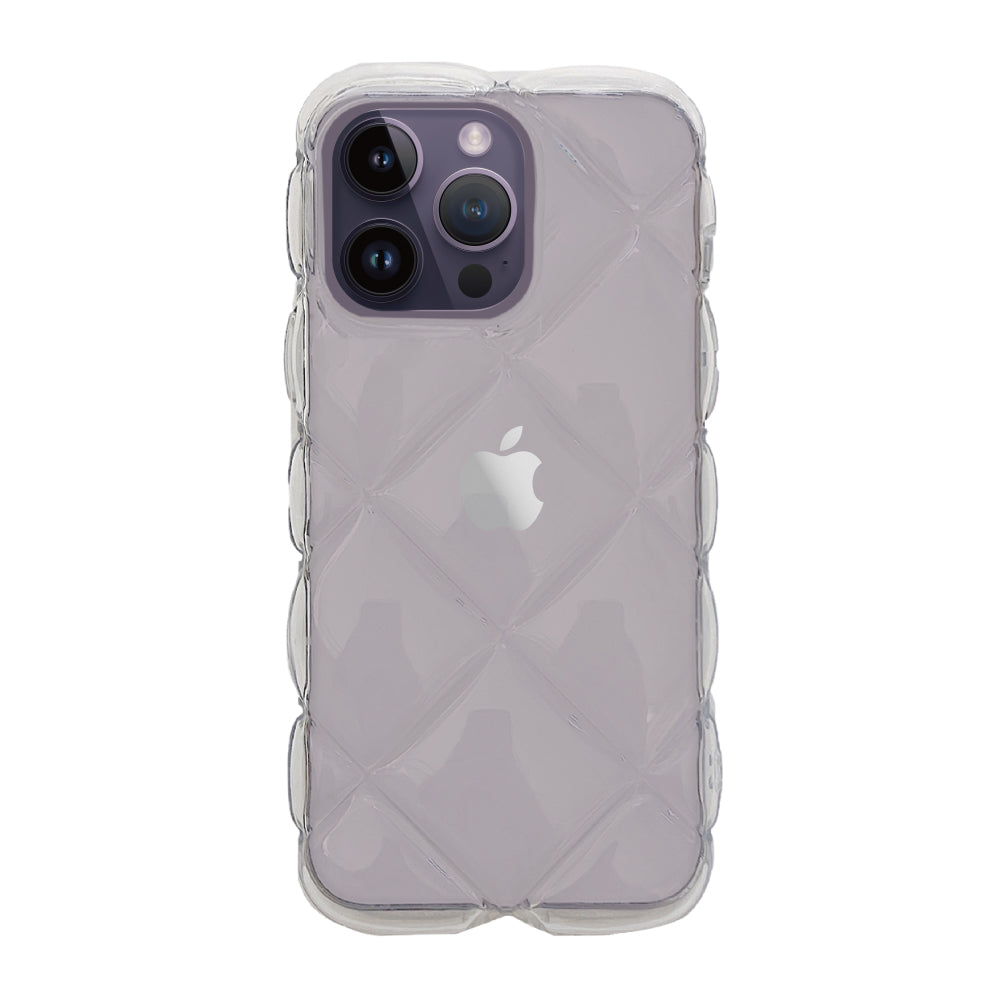 iPhone14ProMax キルティングクリア TPUクリアケース プティ クリア