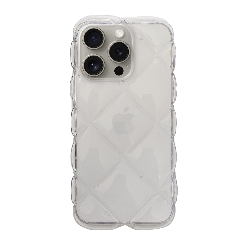 iPhone15Pro キルティングクリア TPUクリアケース プティ クリア