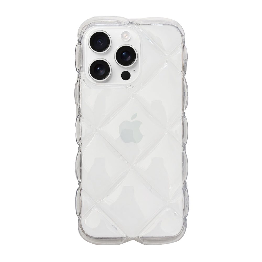 iPhone16ProMax キルティングクリア TPUクリアケース プティ クリア