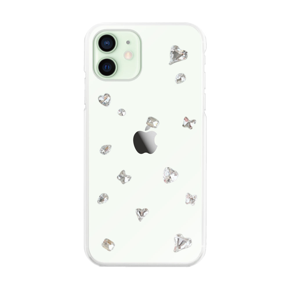 iPhone12mini ビジューTPUクリア プティ ホワイト