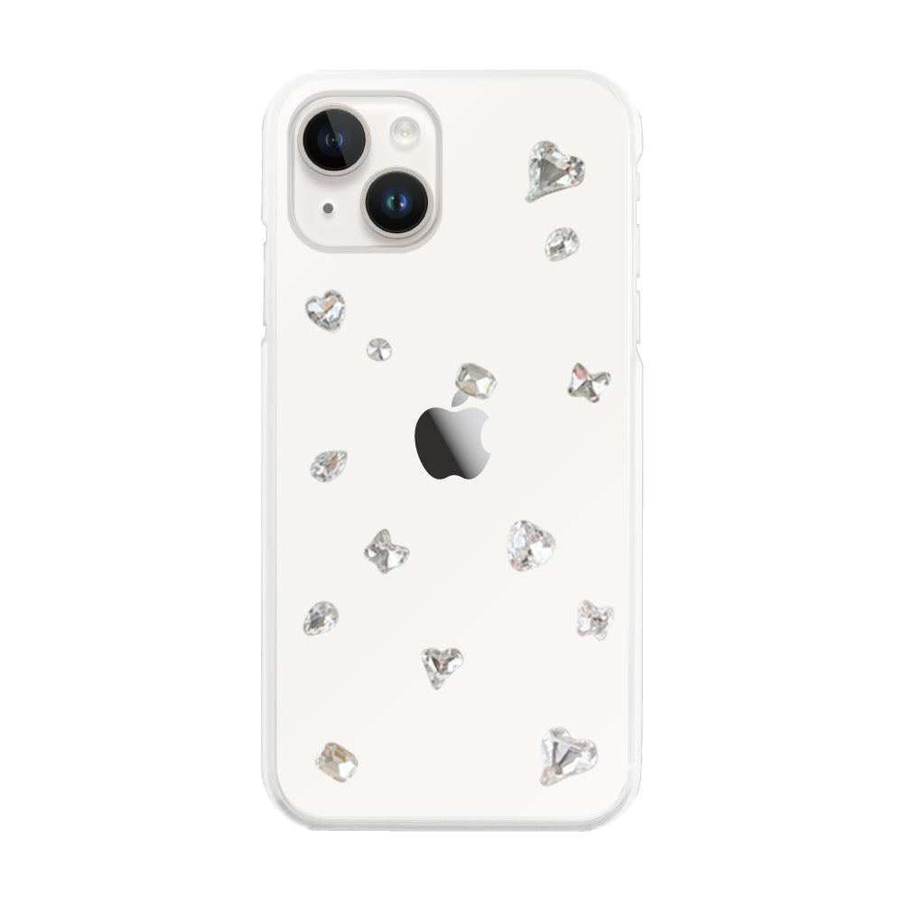 iPhone14/13 ビジューTPUクリア プティ ホワイト