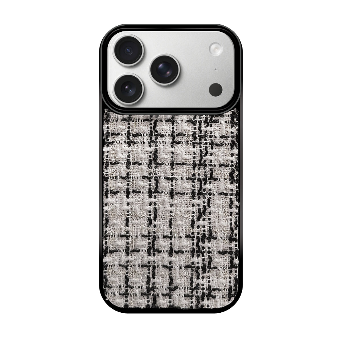 iPhone17Pro ツイード TPU プティ ホワイト