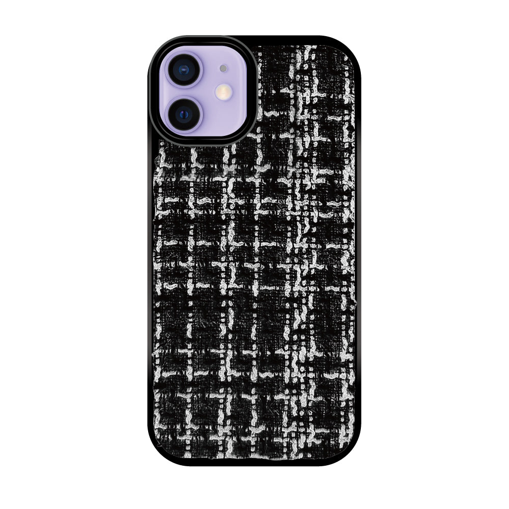 iPhone12/12Pro ツイード TPU プティ ブラック