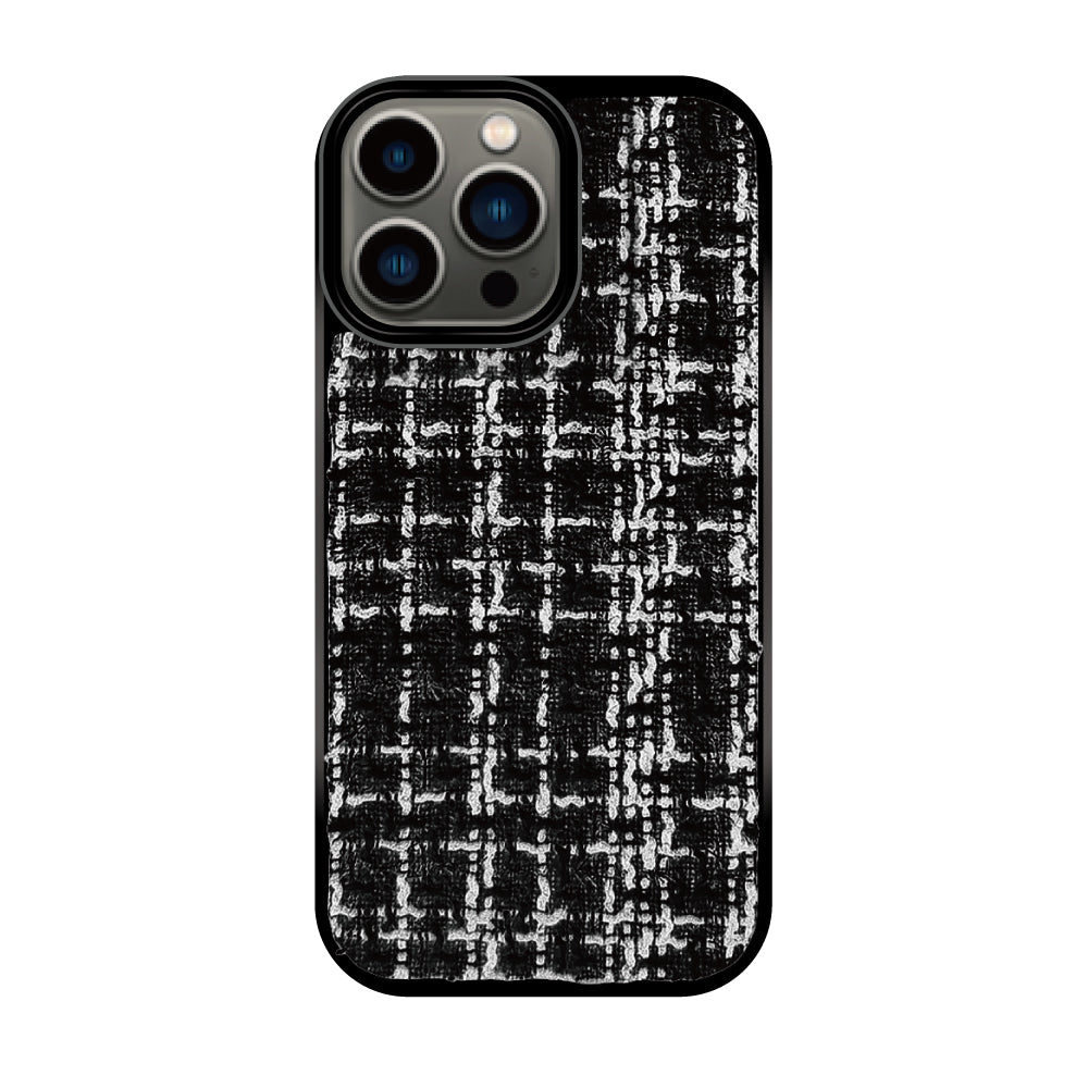 iPhone13Pro ツイード TPU プティ ブラック