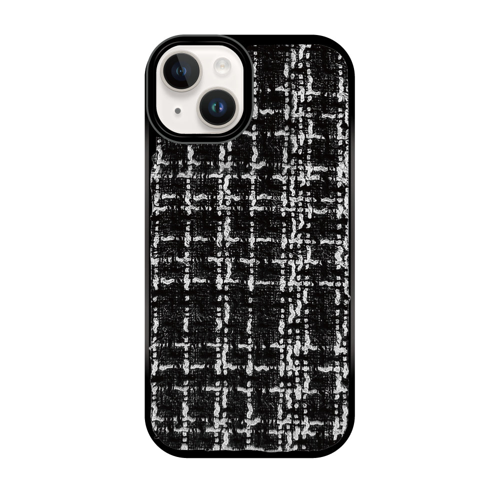 iPhone14/13 ツイード TPU プティ ブラック
