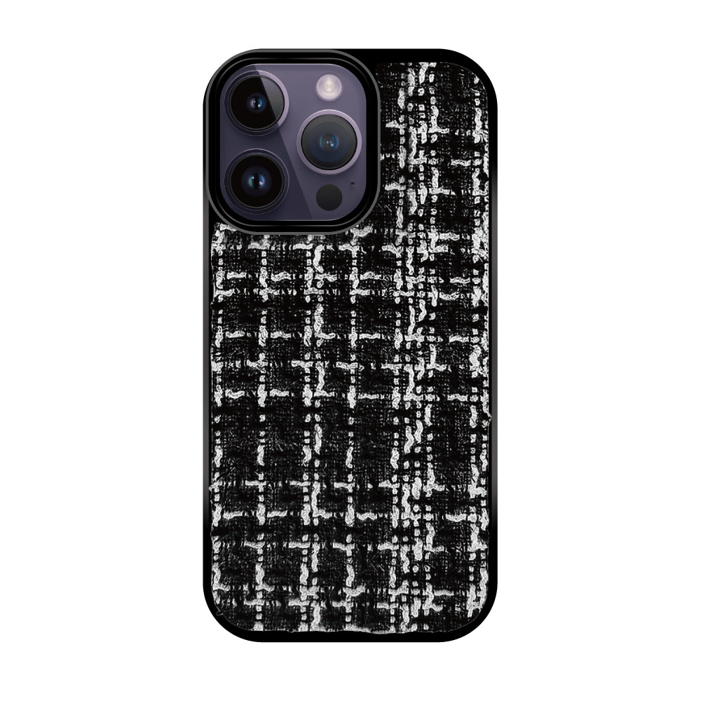 iPhone14ProMax ツイード TPU プティ ブラック
