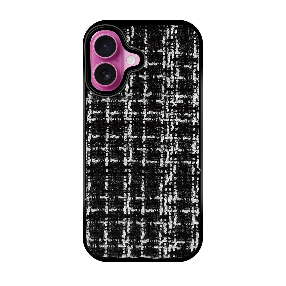 iPhone16Plus ツイード TPU プティ ブラック